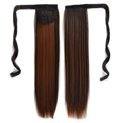 2H30# Invisible Seamless Bandage-style  Wig Long Straight Hair Wig Ponytail