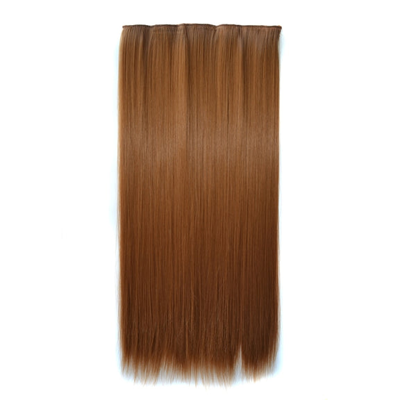 26# One-piece Seamless Five-clip Wig Long Straight Wig Piece
