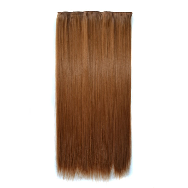 26# One-piece Seamless Five-clip Wig Long Straight Wig Piece