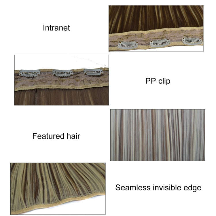27H4# One-piece Seamless Five-clip Wig Long Straight Wig Piece
