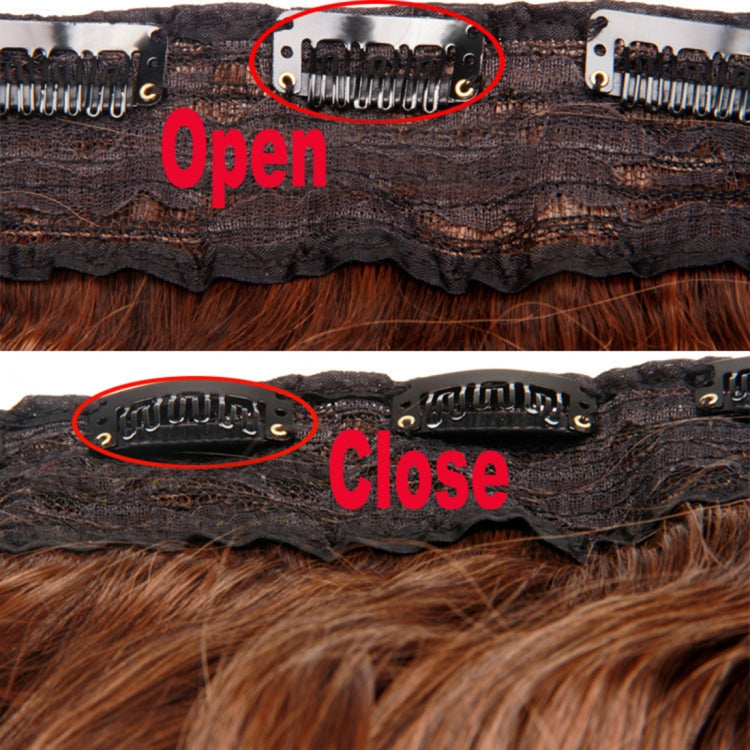 613H18# One-piece Seamless Five-clip Wig Long Straight Wig Piece