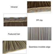 2# One-piece Seamless Five-clip Wig Long Straight Wig Piece