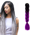 Fashion Color Gradient Individual Braid Wigs Chemical Fiber Big Braids, Length: 60cm(55 Black+Purple Red) - free shipping - PMC TechLife - Order now!
