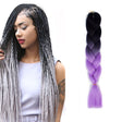 Fashion Color Gradient Individual Braid Wigs Chemical Fiber Big Braids, Length: 60cm(58 Black+Light Purple) - free shipping - PMC TechLife - Order now!