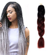 Fashion Color Gradient Individual Braid Wigs Chemical Fiber Big Braids, Length: 60cm(10 Black+Red Brown) - free shipping - PMC TechLife - Order now!