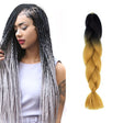 Fashion Color Gradient Individual Braid Wigs Chemical Fiber Big Braids, Length: 60cm(11 Black+Gold Yellow) - free shipping - PMC TechLife - Order now!