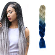 Fashion Color Gradient Individual Braid Wigs Chemical Fiber Big Braids, Length: 60cm(60 Beige+Blue) - free shipping - PMC TechLife - Order now!