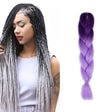Fashion Color Gradient Individual Braid Wigs Chemical Fiber Big Braids, Length: 60cm(24 Dark Pueple+Light Purple) - free shipping - PMC TechLife - Order now!
