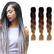 Fashion Color Gradient Individual Braid Wigs Chemical Fiber Big Braids, Length: 60cm(37 Black+Dark Brown+Light Brown) - free shipping - PMC TechLife - Order now!
