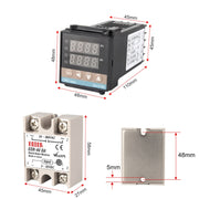 4400W REX-C100 Thermostat + Heat Sink + Thermocouple + SSR-40 DA Solid State Module Intelligent Temperature Control Kit