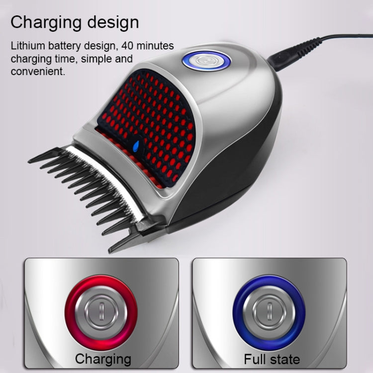 HJ-2018 Men Electric Shaver Fader Self-help Hair Clipper with Cloth + Sponge + Pure Steel Tooth Scissors +Plain Steel Scissors, Standard Version, CN Plug - free shipping - PMC TechLife - Order now!