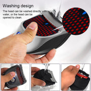 HJ-2019 Men Electric Shaver Fader Self-help Hair Clipper with Cloth + Sponge + Spare Cutter Head, Standard Version, CN Plug