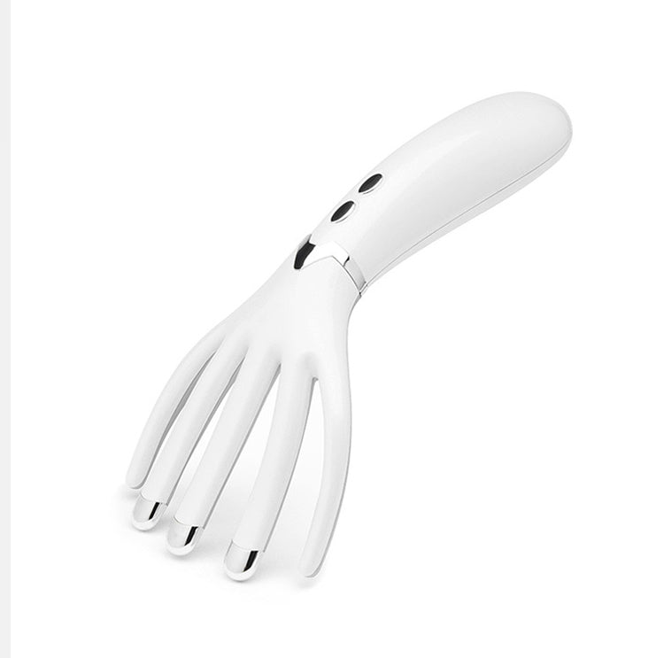 Mini Portable Rechargeable Multifunctional Head Massager Massage Comb (White)
