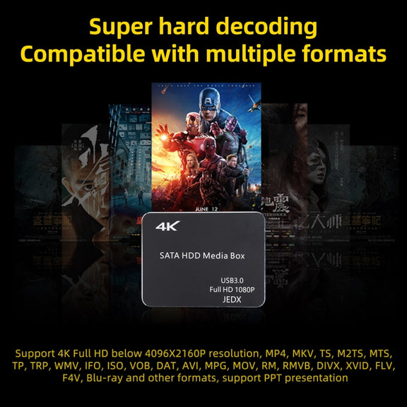 X8 UHD 4K Android 4.4.2 Media Player TV Box with Remote Control, RK3229 Quad Core up to 1.5GHz, RAM: 1GB, ROM: 8GB, Support WiFi, USB 3.0, HD Media Interface, TF Card, US Plug