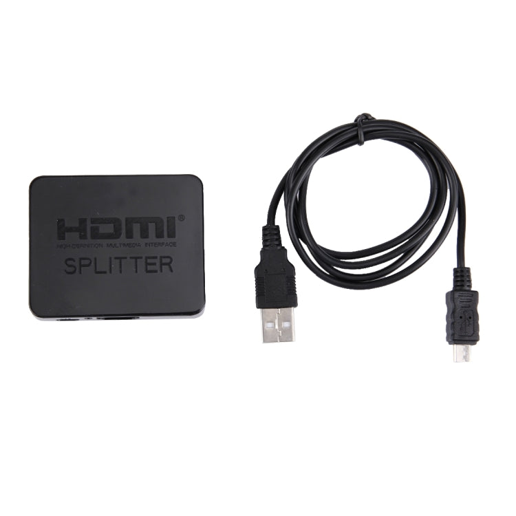4K HDMI Splitter Full HD 1080p Video HDMI Switch Switcher 1x2 Split Out Amplifier Dual Display for HDTV DVD PS3 Xbox(Black) - Splitter by PMC TechLife | Online Shopping South Africa | PMC TechLife