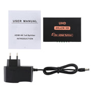 CY10 UHD 4K x 2K 3D 1 x 4 HDMI Splitter (UK Plug)