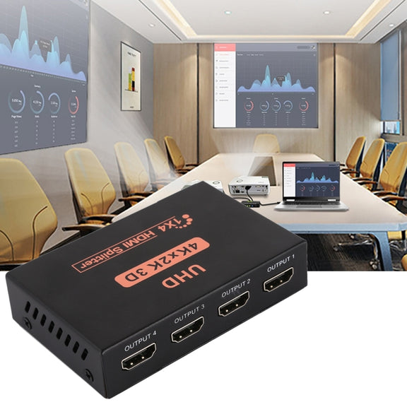 CY10 UHD 4K x 2K 3D 1 x 4 HDMI Splitter (UK Plug)