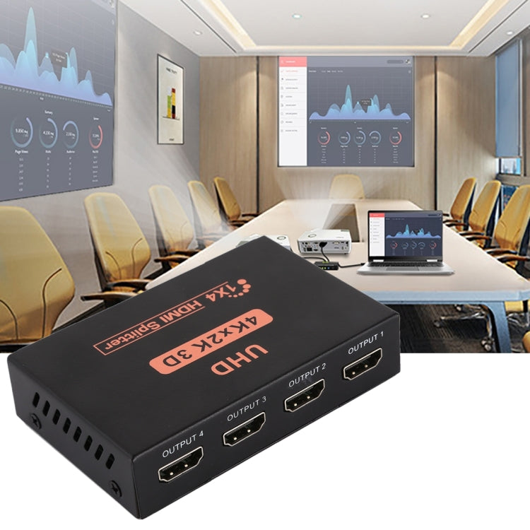 CY10 UHD 4K x 2K 3D 1 x 4 HDMI Splitter (UK Plug)