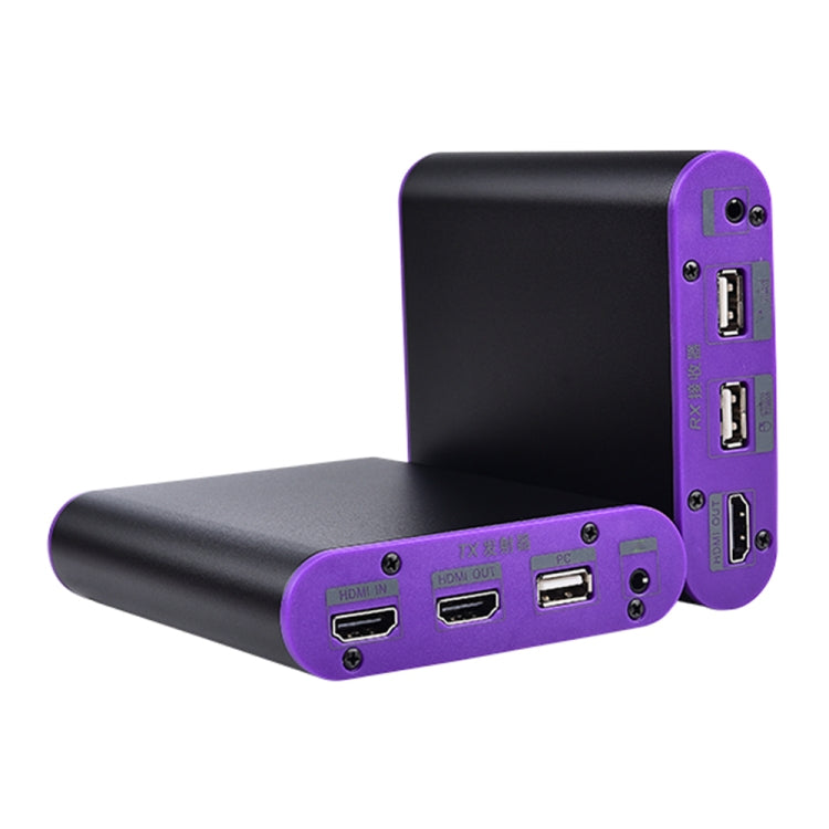 CAT872-KVM HDMI Extender (Receiver & Sender) over CAT5e/CAT6 Cable with USB Port and KVM Function, Transmission Distance: 200m(EU Plug) - Amplifier by PMC Jewellery | Online Shopping South Africa | PMC Jewellery | Buy Now Pay Later Mobicred