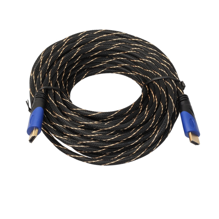 15m HDMI 1.4 Version 1080P Woven Net Line Blue Black Head HDMI Male to HDMI Male Audio Video Connector Adapter Cable - Cable by PMC TechLife | Online Shopping South Africa | PMC TechLife | Buy Now Pay Later Mobicred