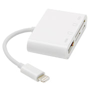 NK-103C 4 In 1 8 Pin to HDMI Multi-function Mobile Phone Converter Adapter (White)
