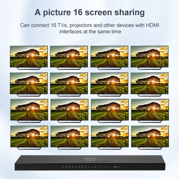 Measy SPH116 1 to 16 4K HDMI 1080P Simultaneous Display Splitter(US Plug)