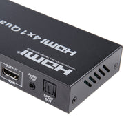 4 in 1 Out HDMI Quad Multi-viewer with Seamless Switcher, US Plug