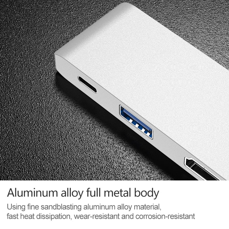 HW-TC29 4 In 1 Type-C / USB-C Multifunctional Extension HUB Adapter iPad Pro Hub (Grey) - free shipping - PMC Jewellery - Order now!