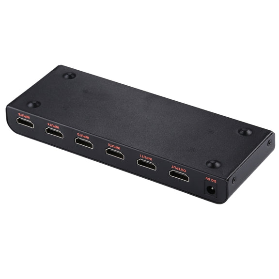 5X1 4K/60Hz HDMI 2.0 Switch with Remote Control, EU Plug