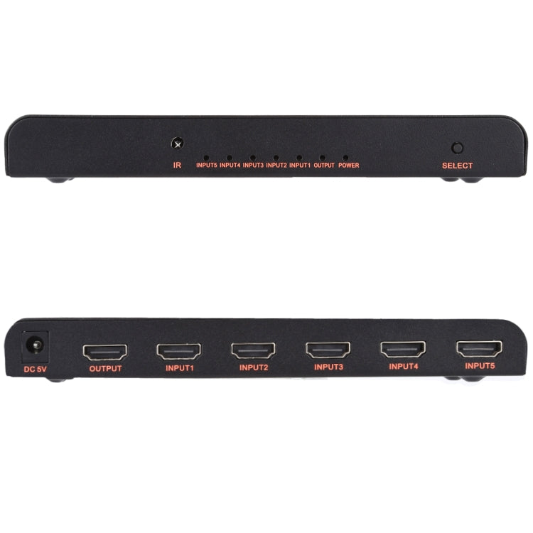 5X1 4K/60Hz HDMI 2.0 Switch with Remote Control, EU Plug