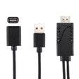 1080P USB 2.0 Male + USB 2.0 Female to HDMI HDTV AV Adapter Cable for iPhone / iPad, Android Smartphones(Black) - Video & Audio Cable by PMC TechLife | Online Shopping South Africa | PMC TechLife | Buy Now Pay Later Mobicred