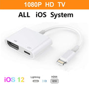 E-Gin-LTH-002 8 Pin Digital AV to HDMI Adapter + USB Charging Port for VGA 1080P HD TV Display Screen Device