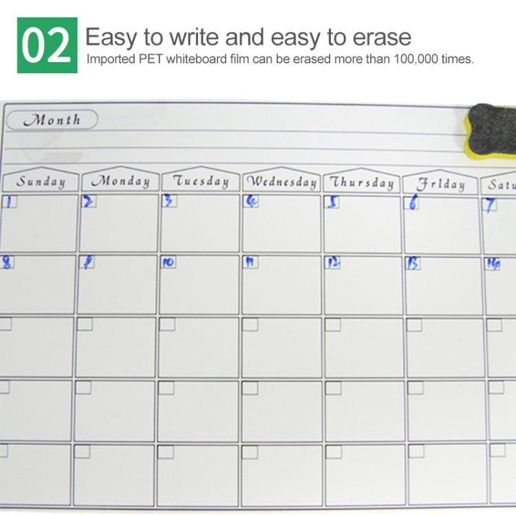 Magnetic Monthly Planner Refrigerator Magnet PET Magnetic Soft Whiteboard, Size: 29.7cm x 42cm (Blue) - Message Boards by PMC TechLife | Online Shopping South Africa | PMC TechLife