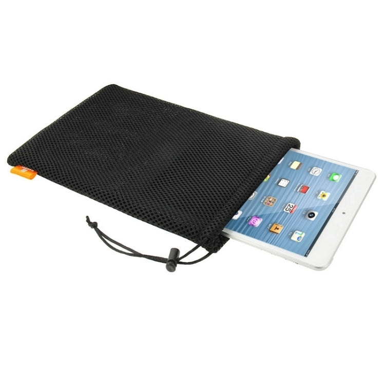 HAWEEL Nylon Mesh Drawstring Pouch Bag with Stay Cord for up to 7.9 inch Screen iPad and Tablet, Size: 24cm x 16cm(Black) - free shipping - PMC TechLife - Order now!