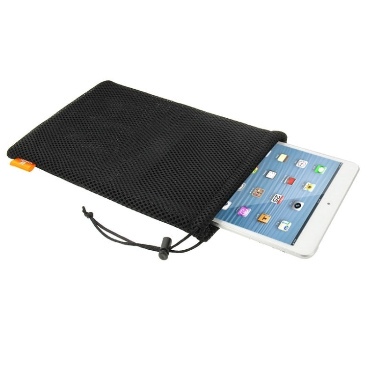 HAWEEL Nylon Mesh Drawstring Pouch Bag with Stay Cord for up to 7.9 inch Screen iPad and Tablet, Size: 24cm x 16cm(Black) - free shipping - PMC TechLife - Order now!