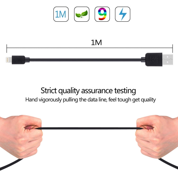 4 PCS HAWEEL 1m High Speed 8 pin to USB Sync and Charging Cable Kit for iPhone, iPad(Black)