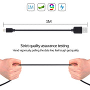 5 PCS HAWEEL 1m High Speed 8 pin to USB Sync and Charging Cable Kit for iPhone, iPad(Black)