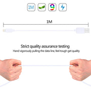 2 PCS HAWEEL 1m High Speed 8 pin to USB Sync and Charging Cable Kit for iPhone, iPad(White)