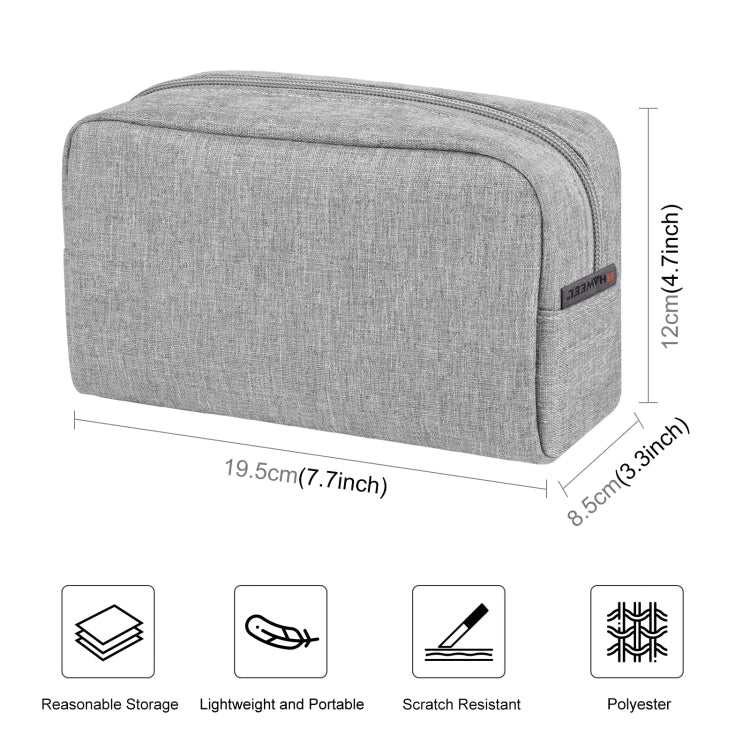 HAWEEL Electronics Organizer Storage Bag for Charger, Power Bank, Cables, Mouse, Earphones, Size: L(Grey)