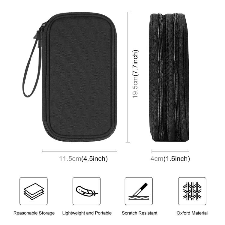 HAWEEL Electronic Organizer Double Layers Storage Bag for Cables, Charger, Power Bank, Phones, Earphones(Black) - free shipping - PMC TechLife - Order now!
