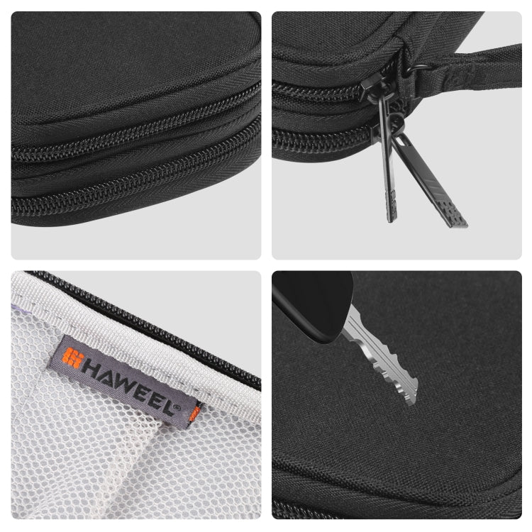 HAWEEL Electronic Organizer Double Layers Storage Bag for Cables, Charger, Power Bank, Phones, Earphones(Black) - free shipping - PMC TechLife - Order now!