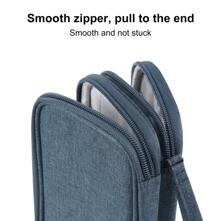 HAWEEL Electronic Organizer Double Layers Storage Bag for Cables, Charger, Power Bank, Phones, Earphones(Dark Blue)