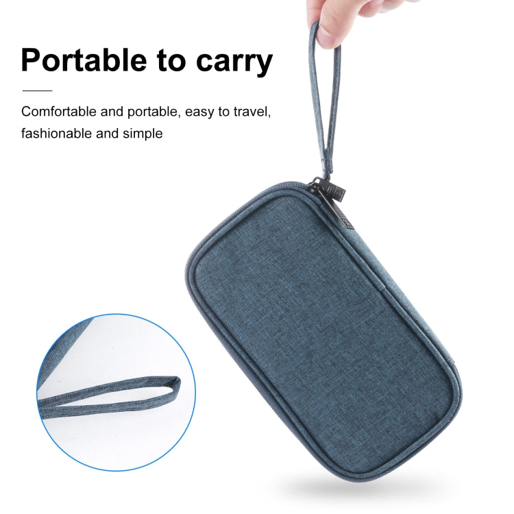 HAWEEL Electronic Organizer Double Layers Storage Bag for Cables, Charger, Power Bank, Phones, Earphones(Dark Blue)