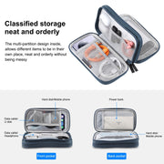 HAWEEL Electronic Organizer Double Layers Storage Bag for Cables, Charger, Power Bank, Phones, Earphones(Dark Blue)