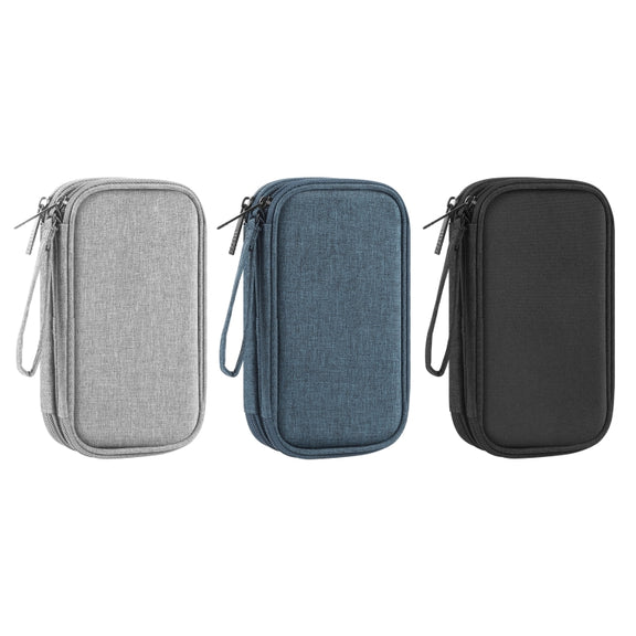 HAWEEL Electronic Organizer Double Layers Storage Bag for Cables, Charger, Power Bank, Phones, Earphones(Black)