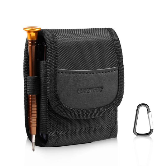 HAWEEL Flip Phone Nylon Cloth Belt Clip Carrying Pouch Bag (Black) - free shipping - PMC Jewellery - Order now!