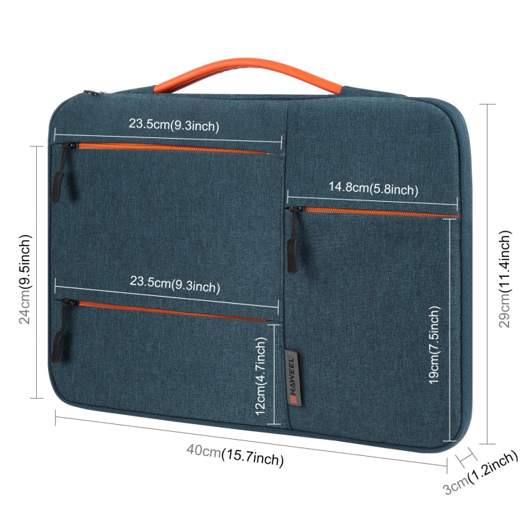 HAWEEL 15.0 inch Sleeve Case Zipper Briefcase Laptop Handbag For Macbook, Samsung, Lenovo Thinkpad, Sony, DELL Alienware, CHUWI, ASUS, HP, 15.0 inch-16.0 inch Laptops(Navy Blue) - free shipping - PMC TechLife - Order now!