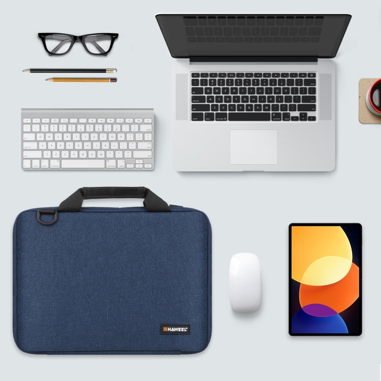 HAWEEL 13.0 inch-14.0 inch Briefcase Crossbody Laptop Bag For Macbook, Lenovo Thinkpad, ASUS, HP(Navy Blue)
