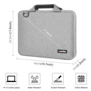 HAWEEL 15.0 inch -16.0 inch Briefcase Crossbody Laptop Bag For Macbook, Lenovo Thinkpad, ASUS, HP(Grey)