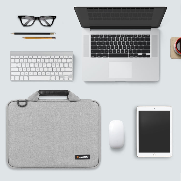 HAWEEL 15.0 inch -16.0 inch Briefcase Crossbody Laptop Bag For Macbook, Lenovo Thinkpad, ASUS, HP(Grey)